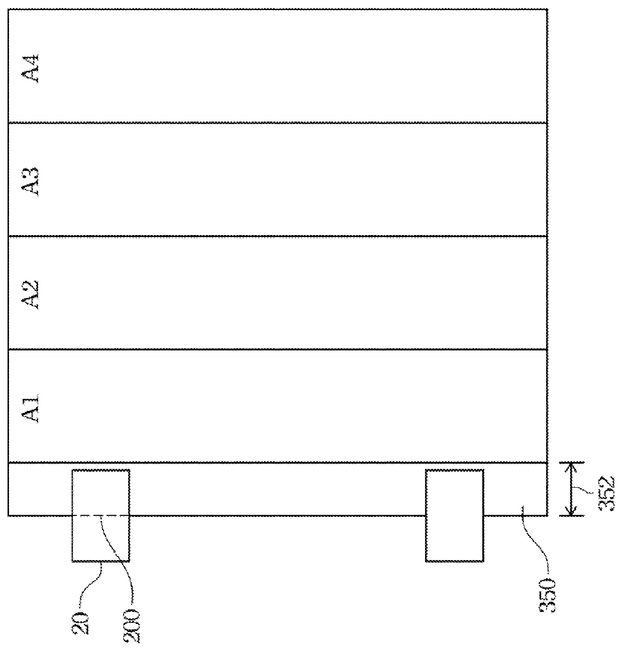 Solar cell module with extended area active subcell