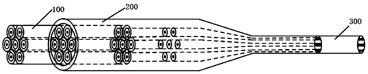 A kind of multi-clad fiber and multi-core fiber coupler