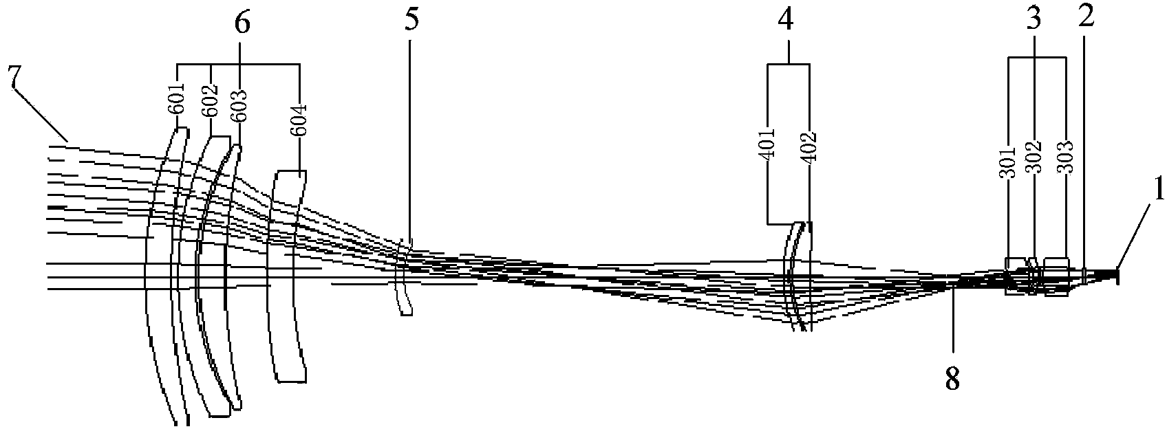 Common optical path dual-band confocal plane zoom optical system