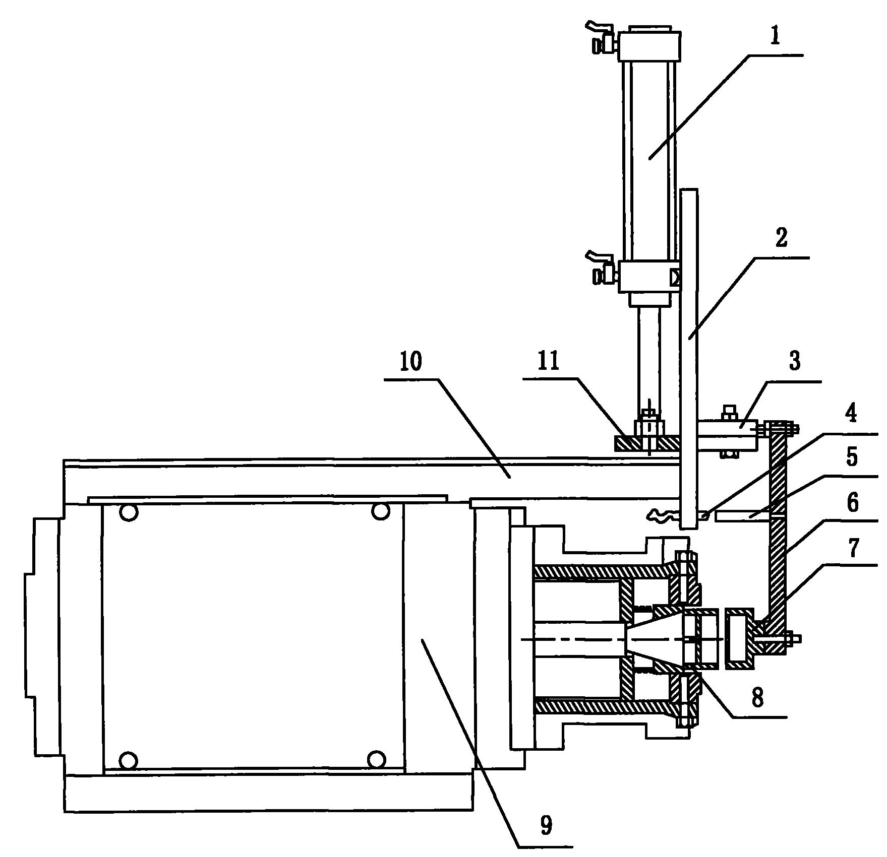 Feeding device of pre-warning bearing lathe