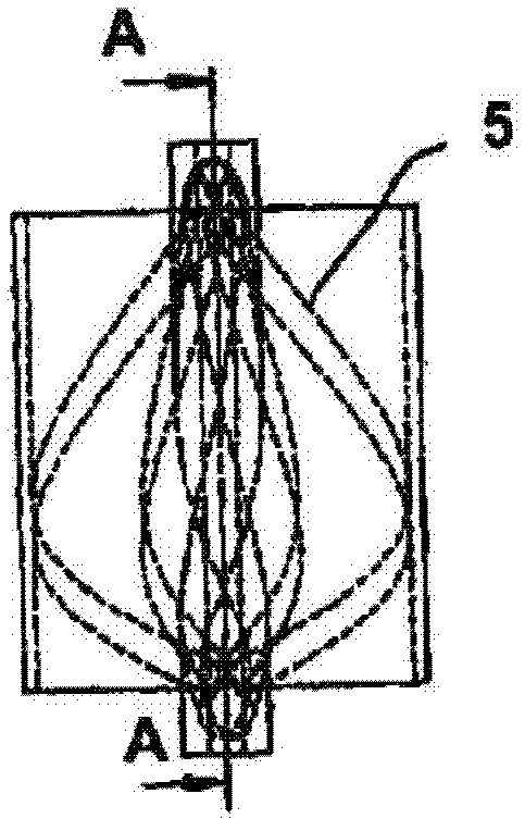 Fluid pump having at least one impeller blade and a support device