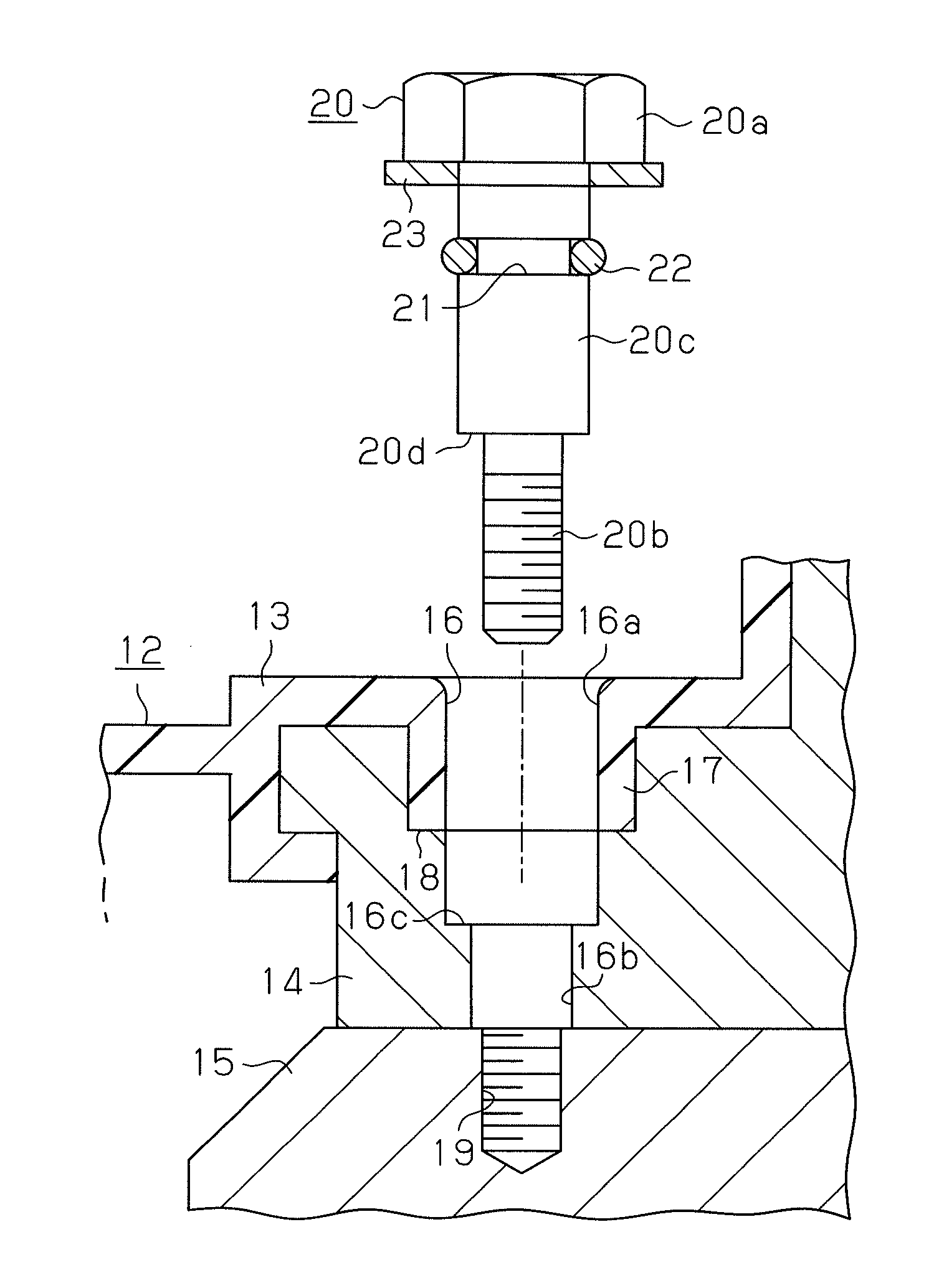 Composite member fixing structure