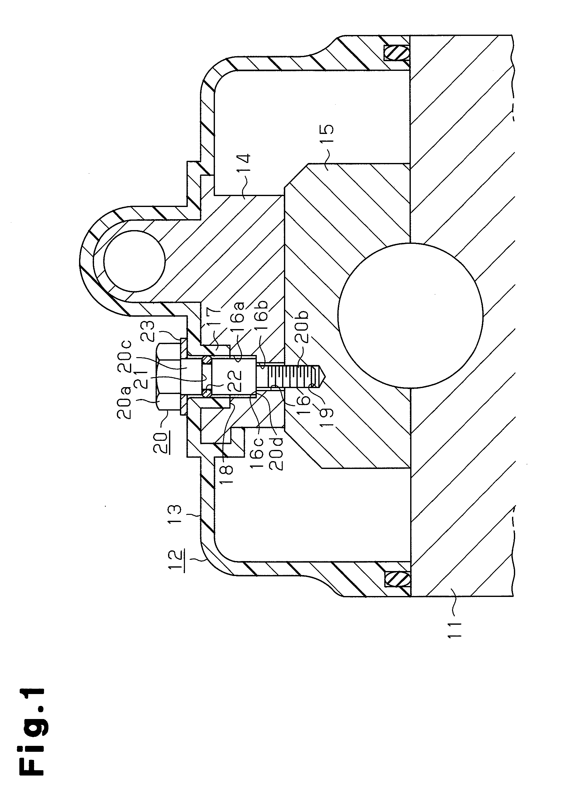 Composite member fixing structure