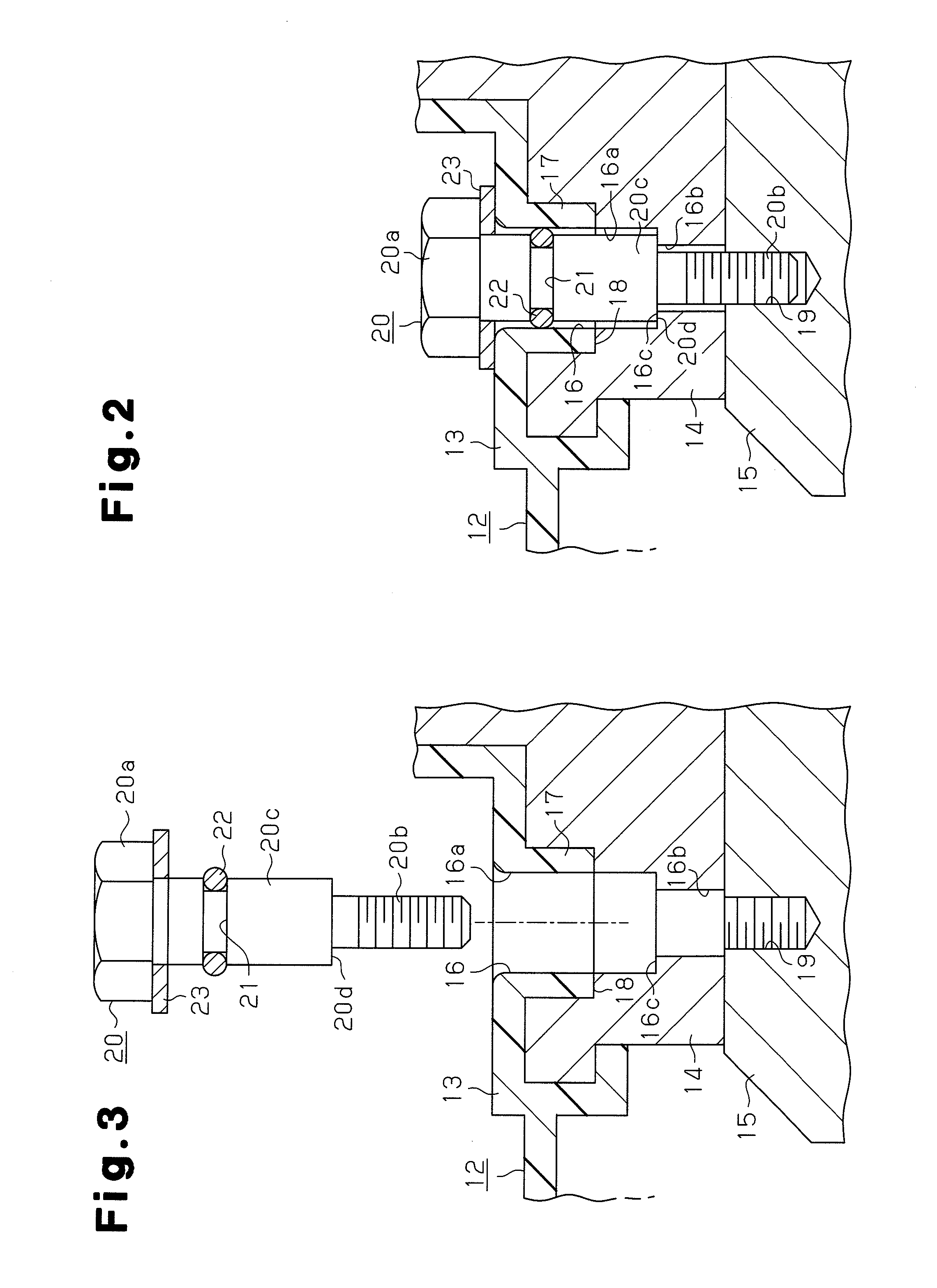 Composite member fixing structure