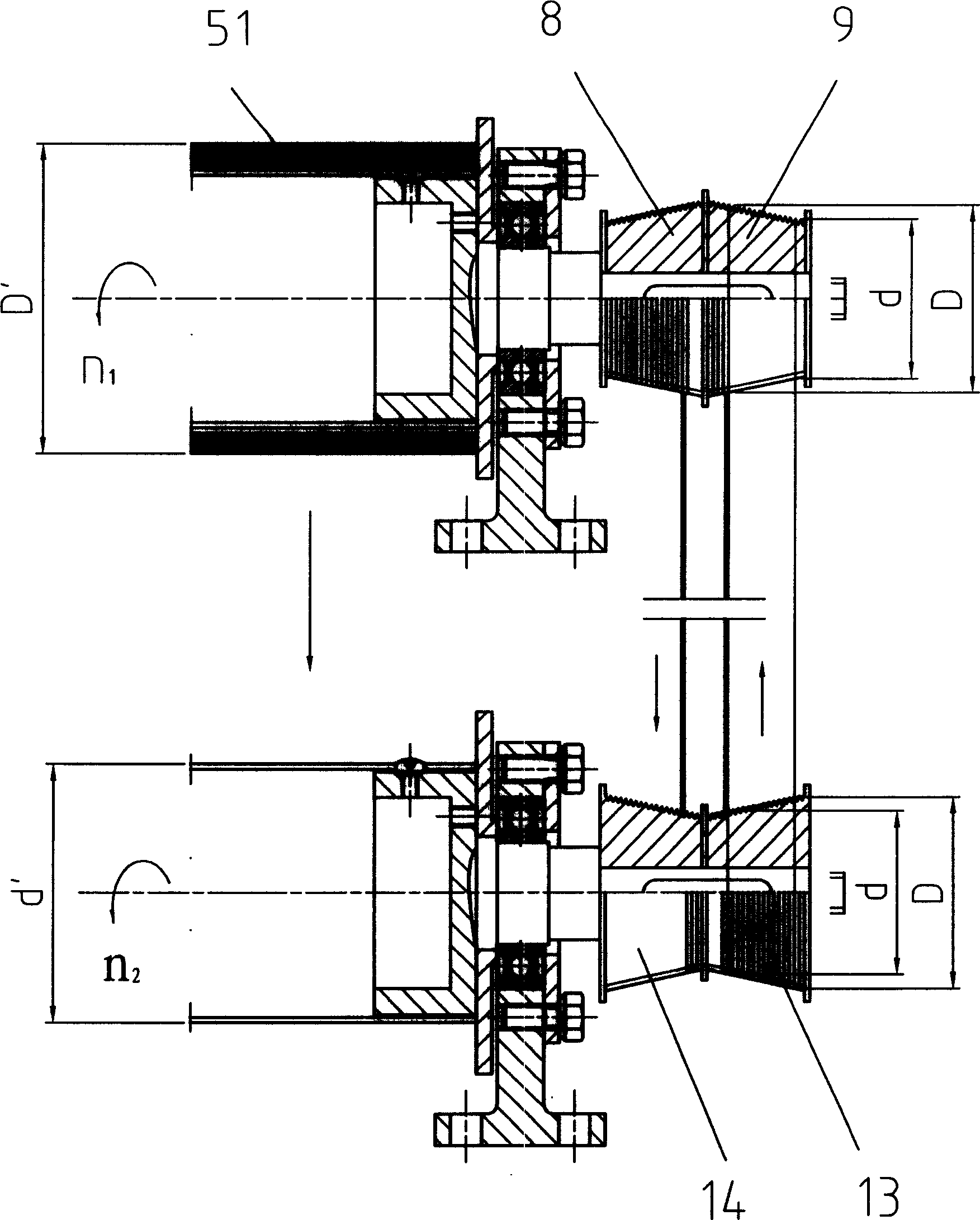 Driving device of automatic frame changing billboard