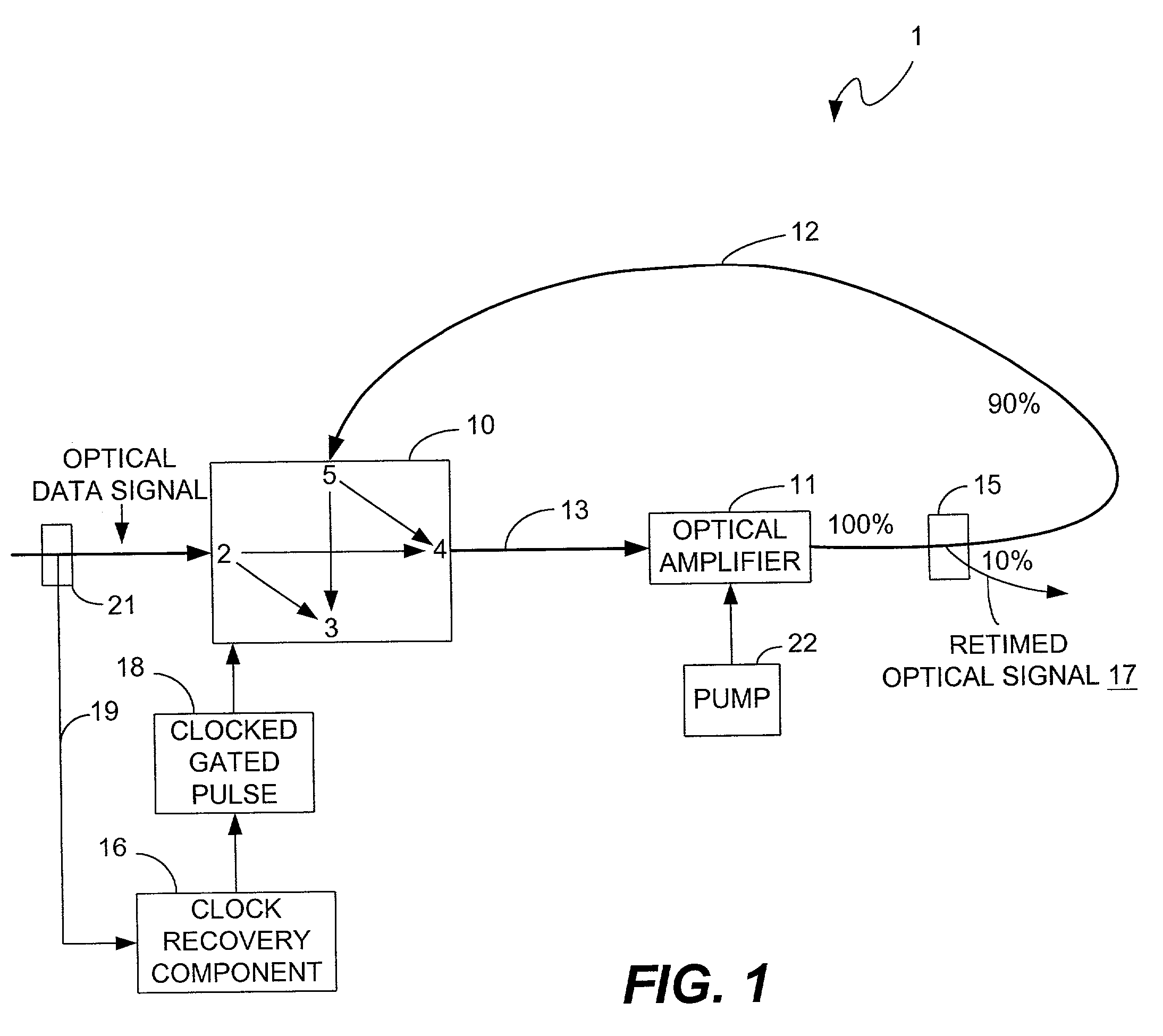 Optical retiming of an optical data signal