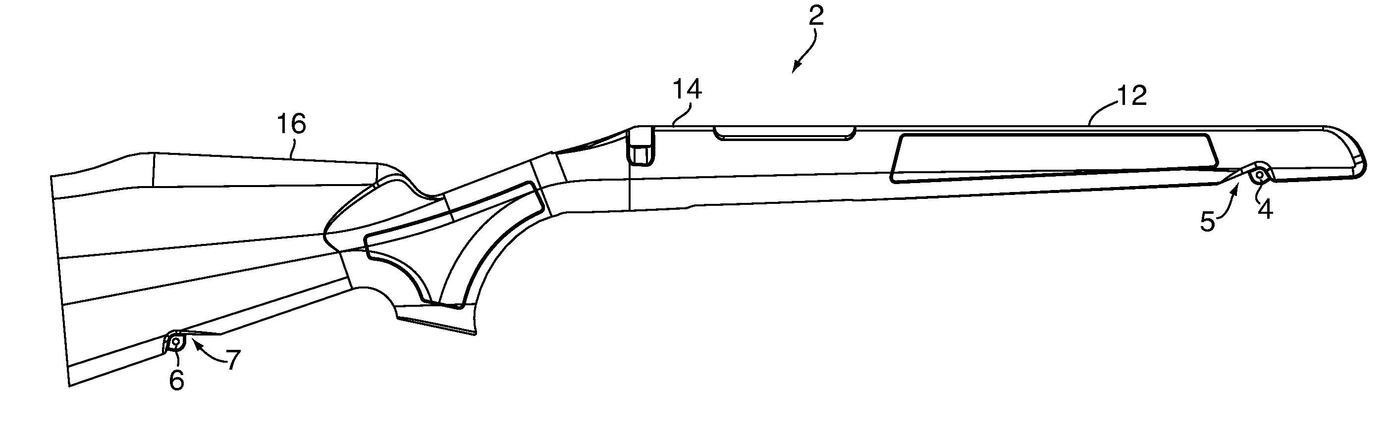 Molded rifle stock