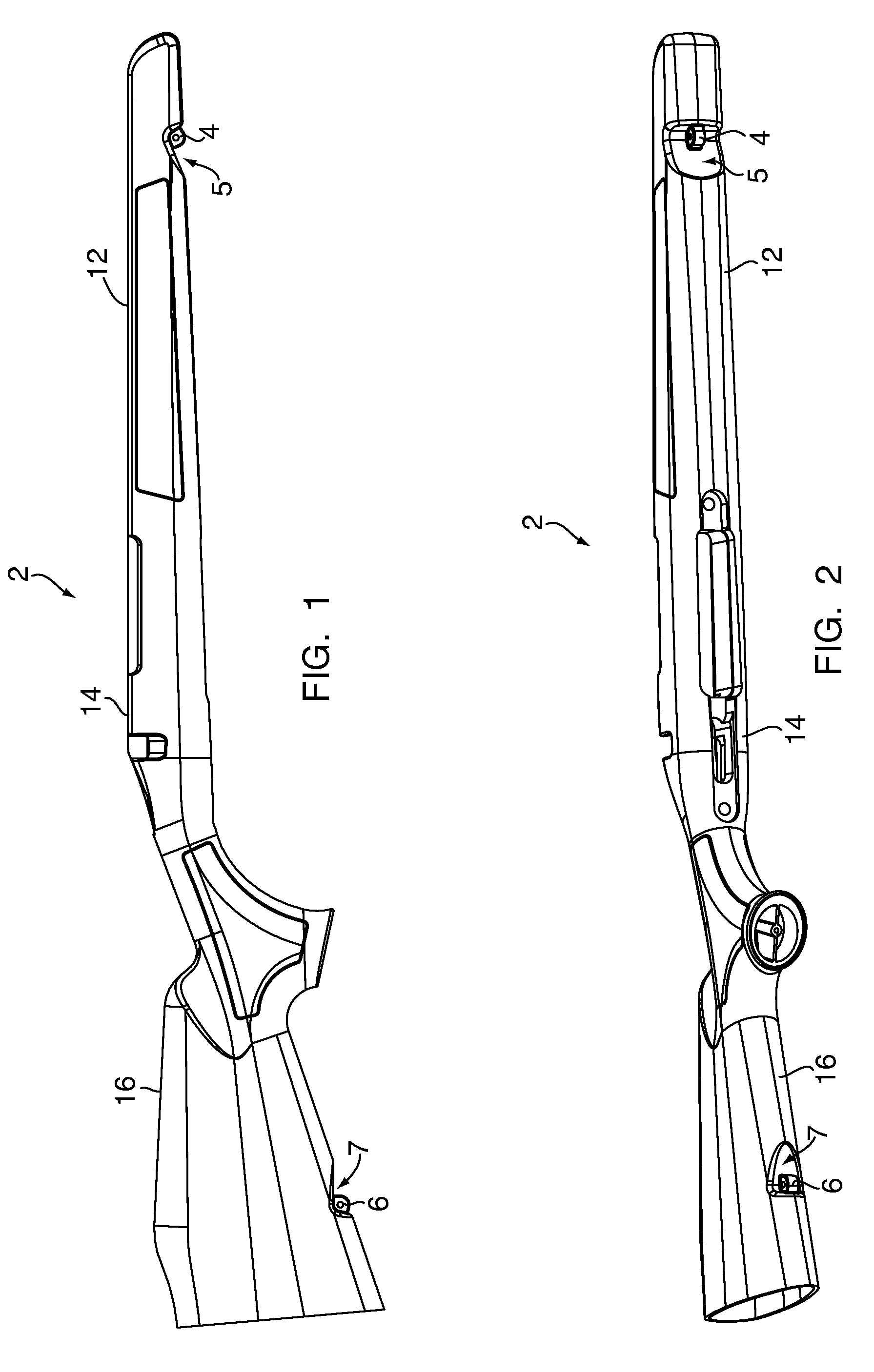 Molded rifle stock