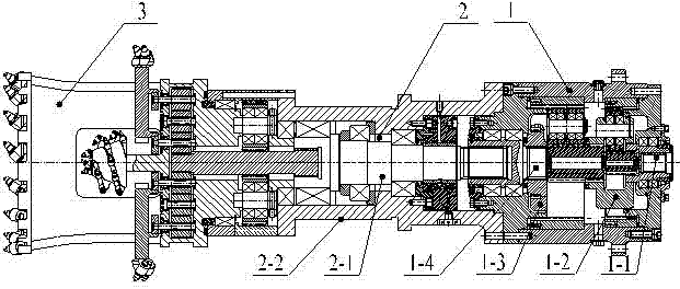 Rotary-digging type coal mining machine and development machine cutting part