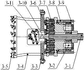 Rotary-digging type coal mining machine and development machine cutting part