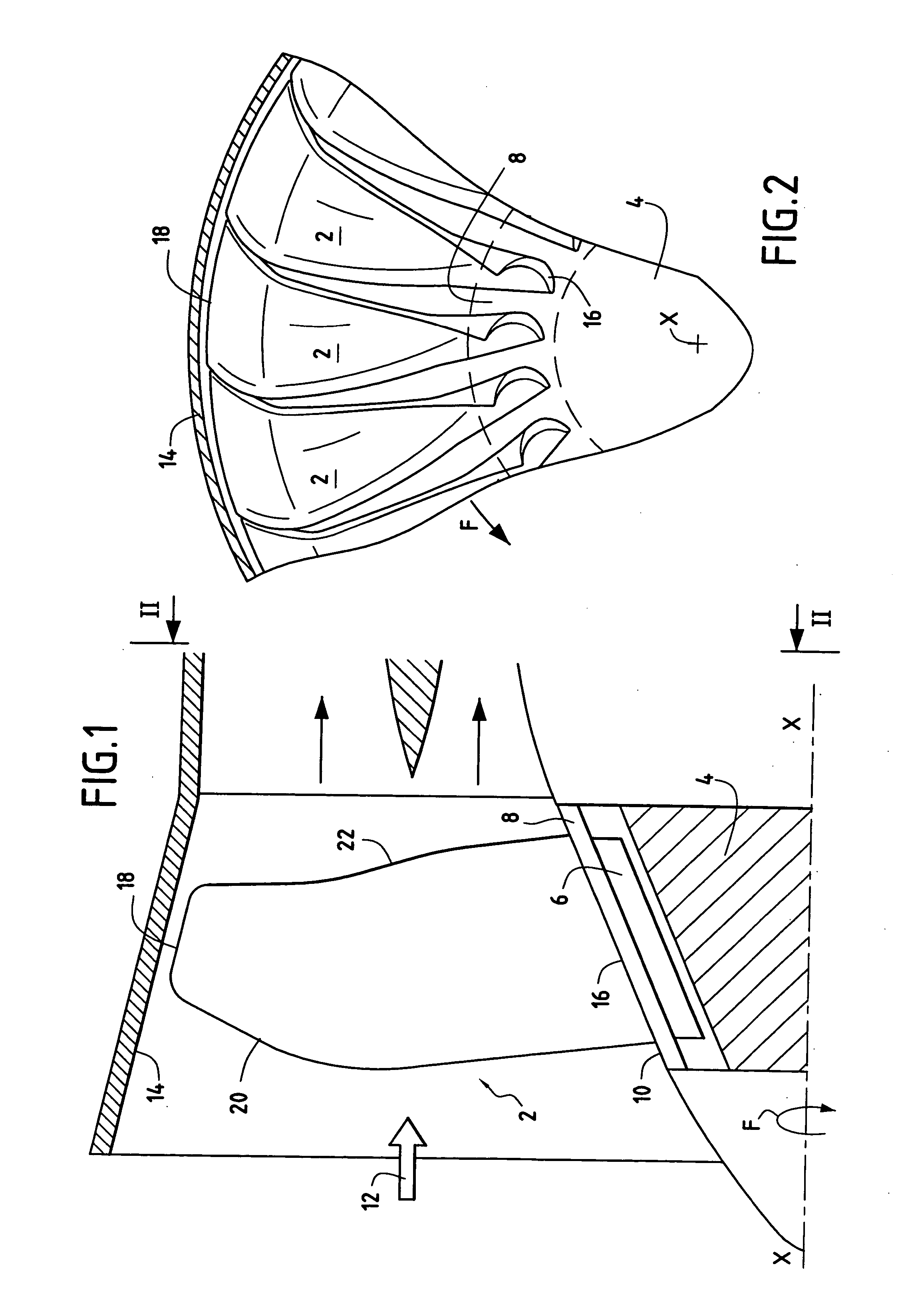 Backswept turbojet blade