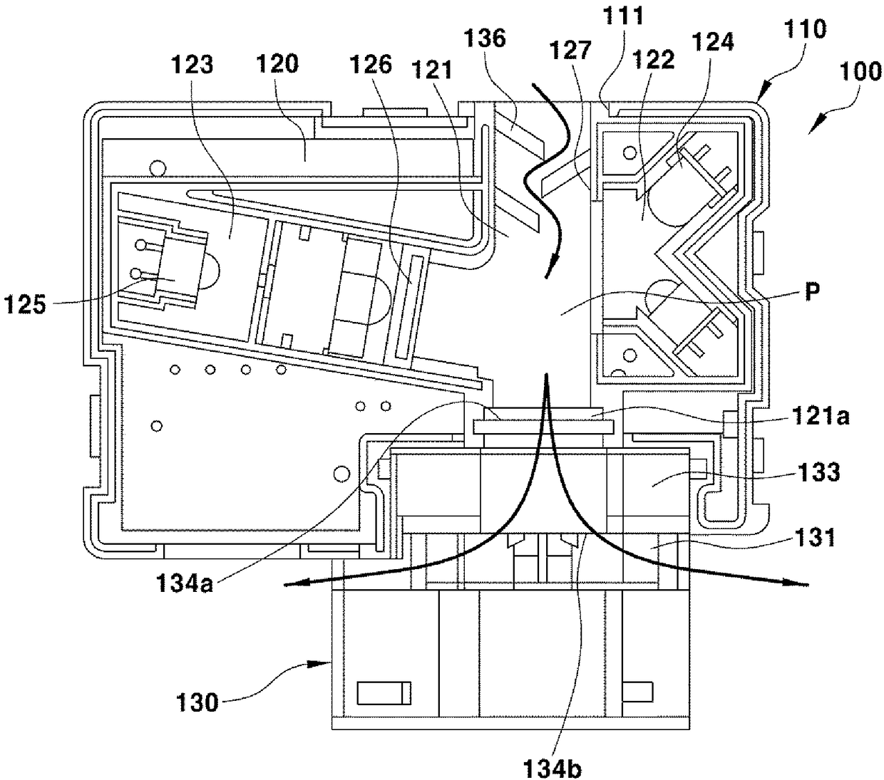 Dust sensor having flow control function