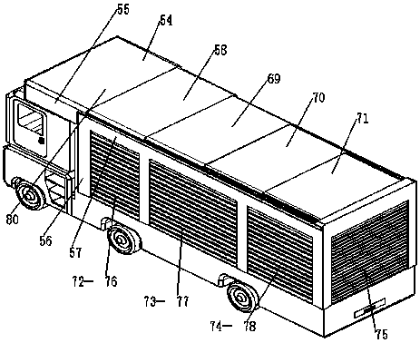 Movable-type sewer sludge disposal vehicle