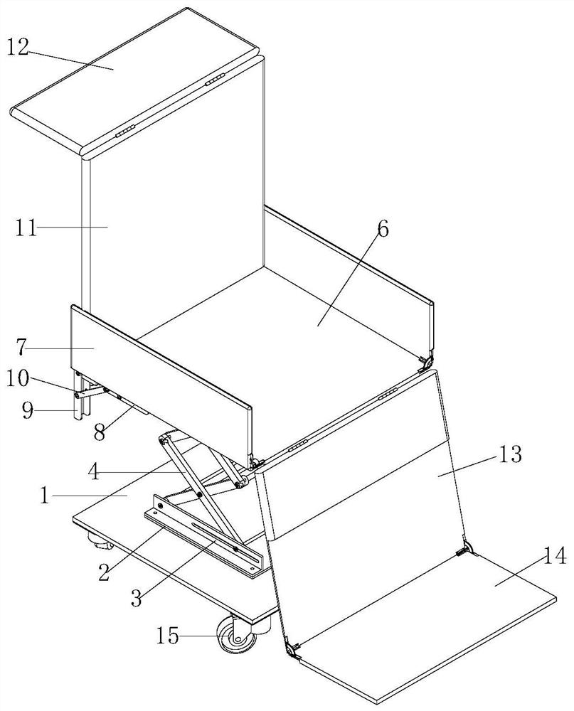 Lifting type foldable wheelchair