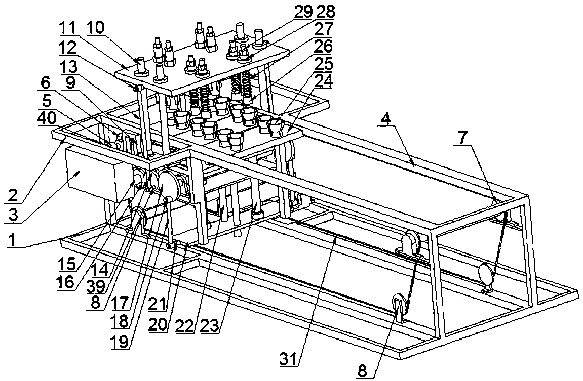 Semiautomatic kernel removing and section cutting integrated machine