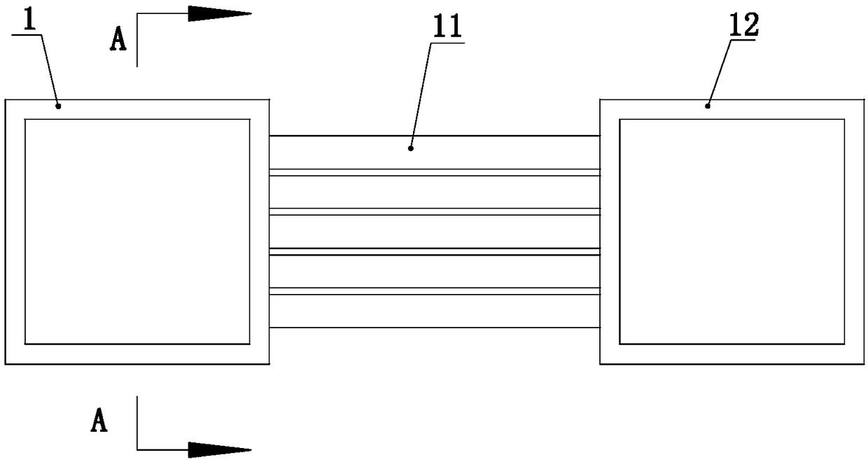 A cable duct dredging device