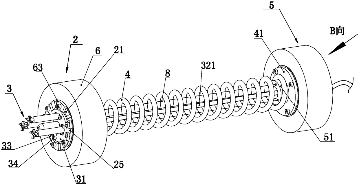 A cable duct dredging device