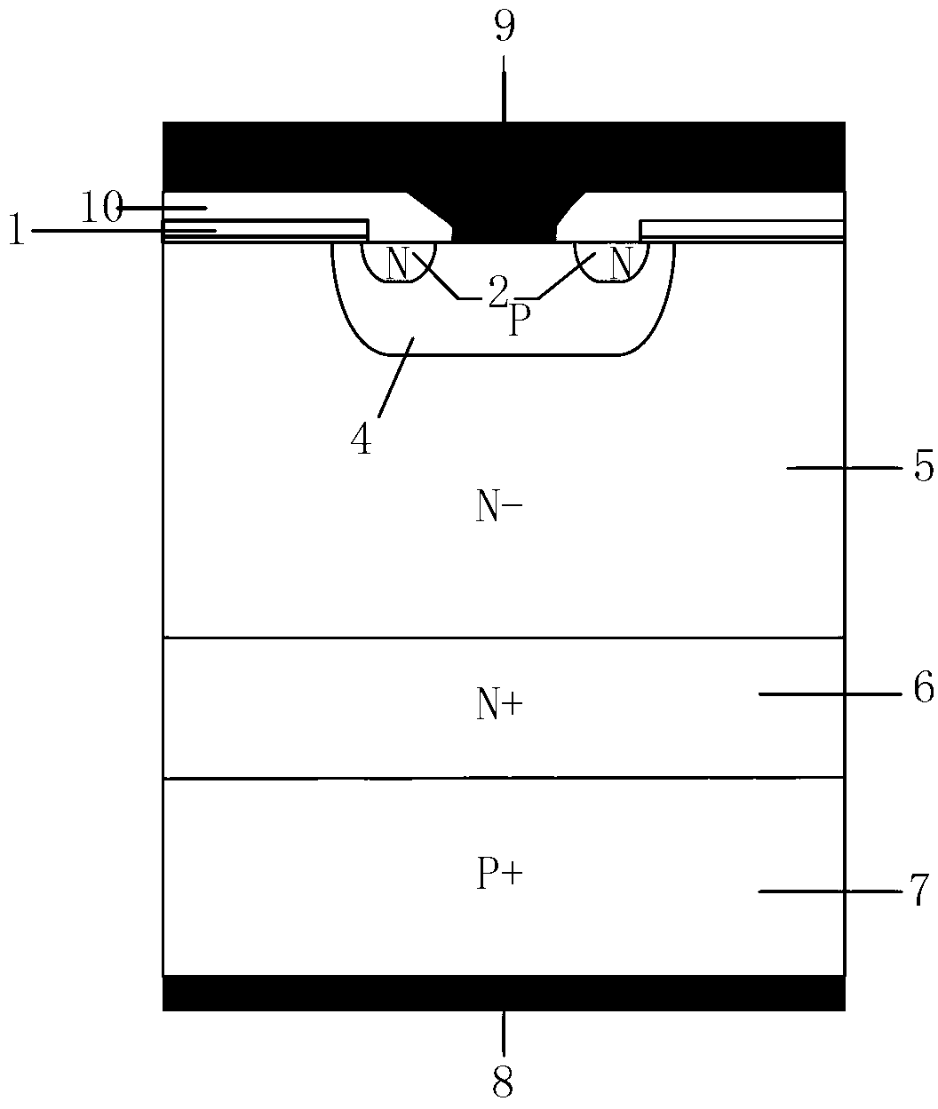 Insulated gate bipolar transistor (IGBT) device with positive temperature coefficient emitter ballast resistance