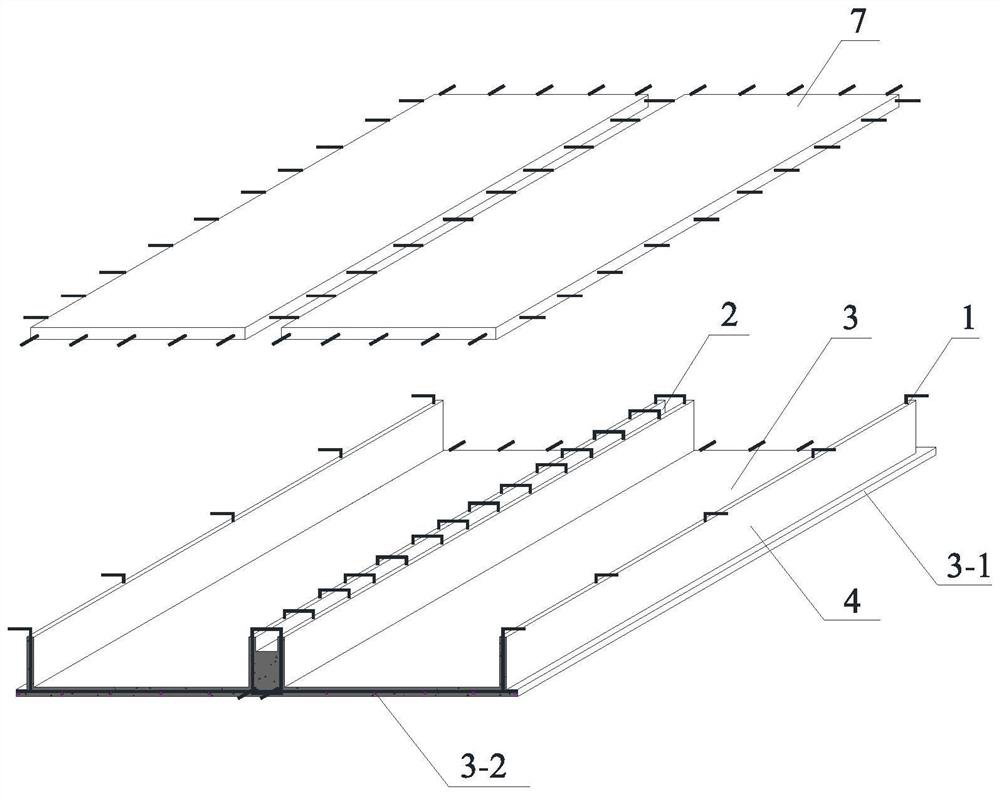 One-way dense rib cavity floor system module for concrete structure and construction method of one-way dense rib cavity floor system module