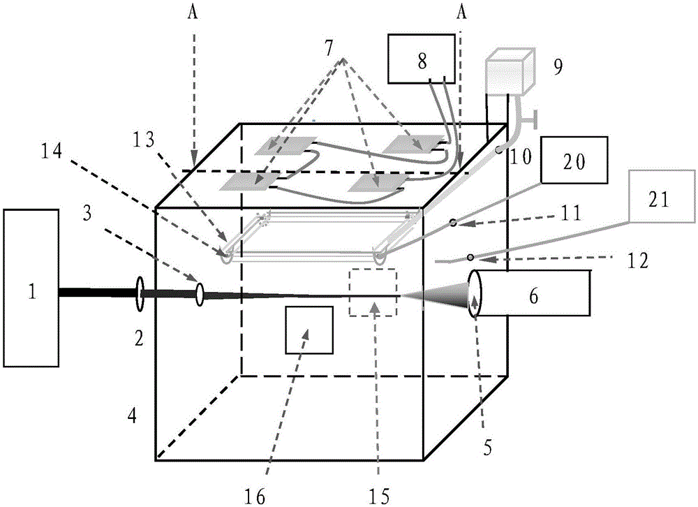 Laser induced water condensation simulation system