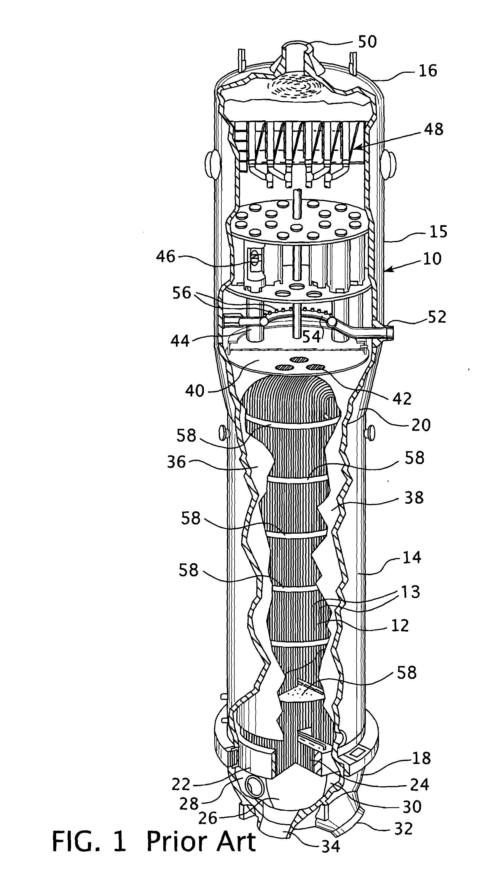 Anti-vibration tube support plate arrangement for steam generators