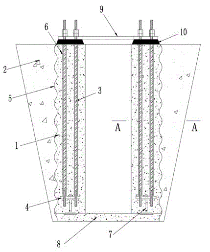 Prestressed concrete tubular type wind generating set foundation