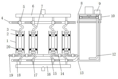 An ultrafiltration membrane self-cleaning device