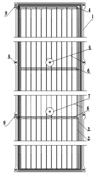 Supporting plate for flat membrane elements as well as flat membrane elements and flat membrane components