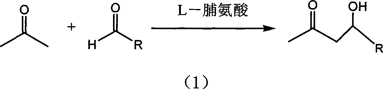 Method for prepring compound of beta hydroxyketone in supercritical liquid of carbon dioxide