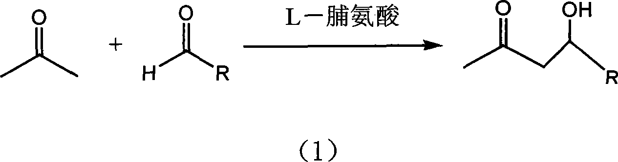 Method for prepring compound of beta hydroxyketone in supercritical liquid of carbon dioxide