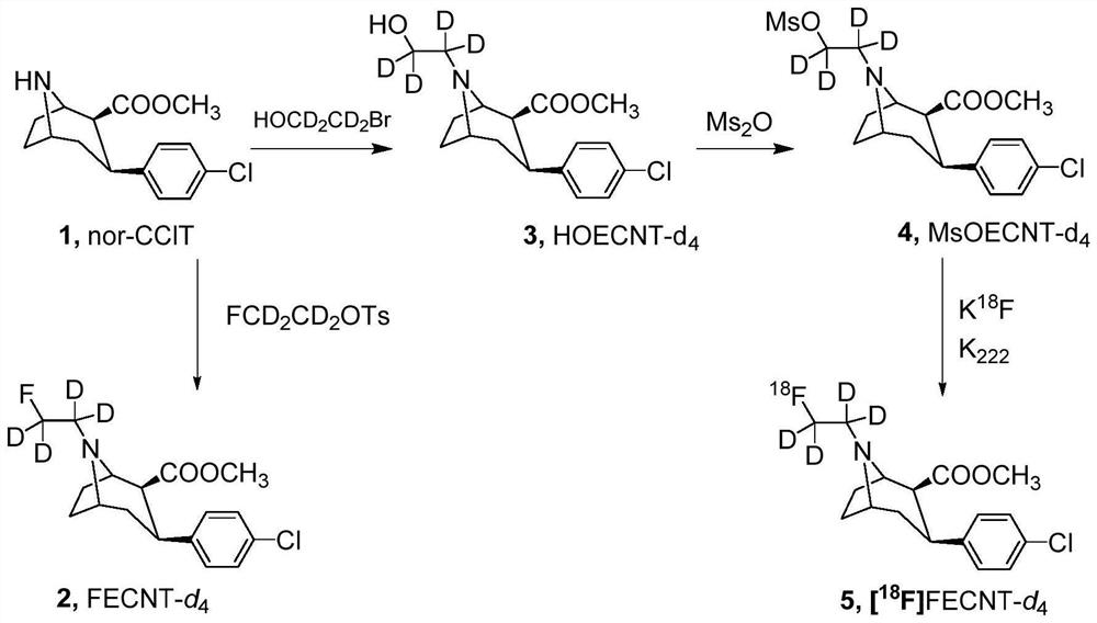 A kind of deuterotropane derivative and application thereof