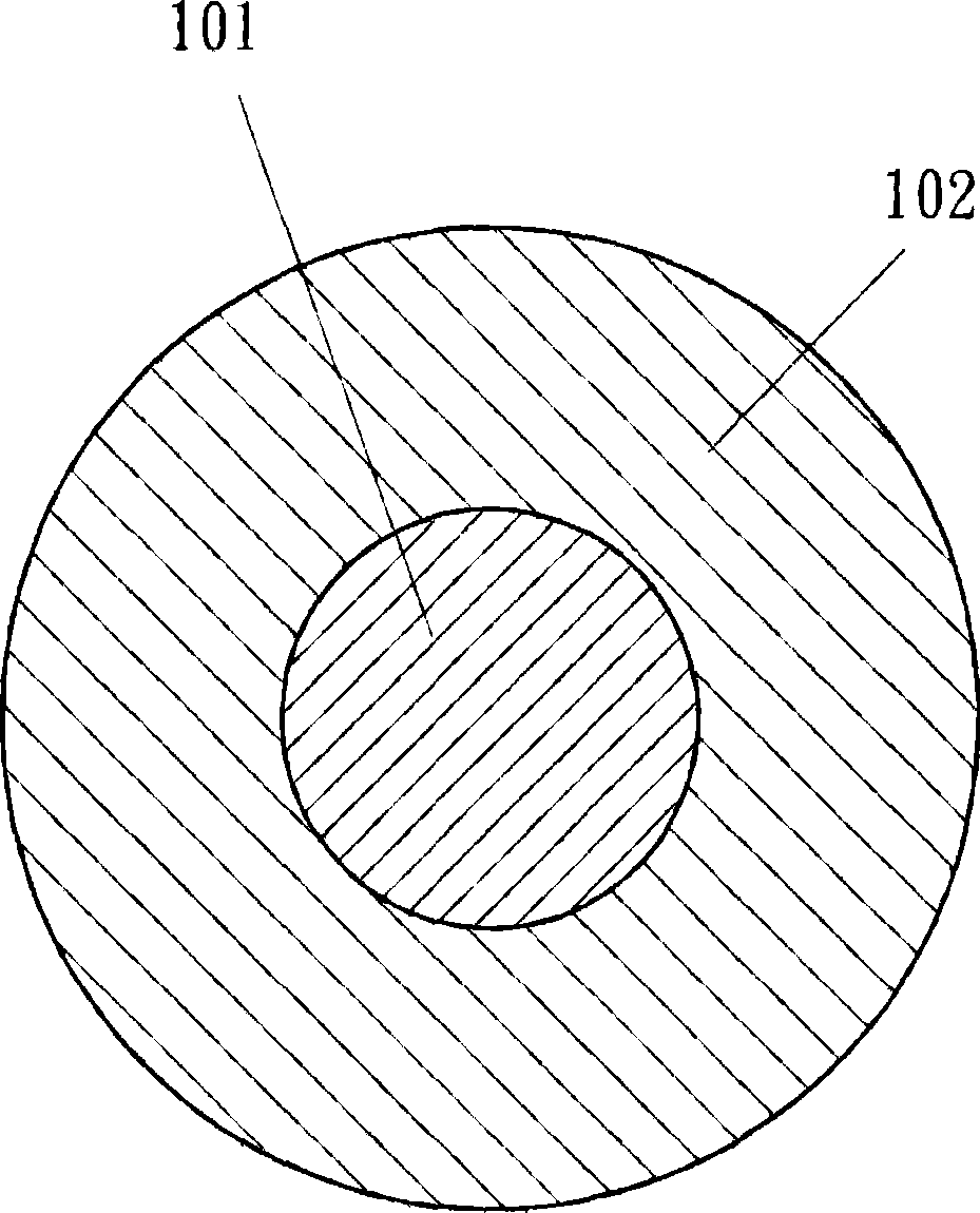 Light guide optical fiber andlight guide system thereof co-composing by coaxial semiconductor light source and light detector