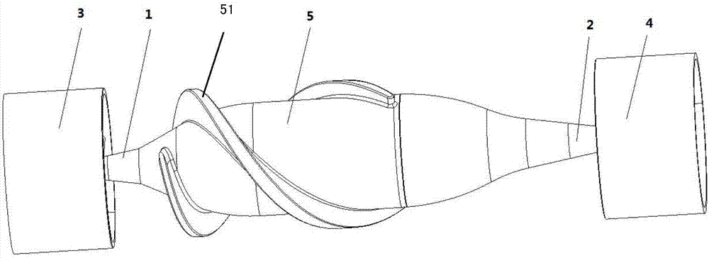 Axial flow blood pump adopting split through-hole bearing structure