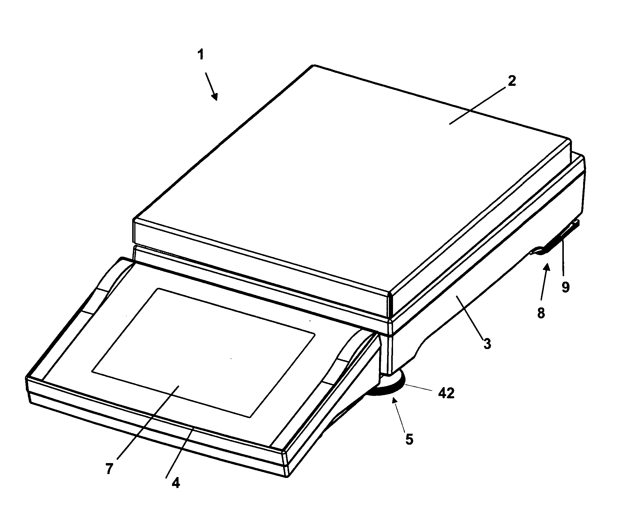 Balance with stabilizer foot device