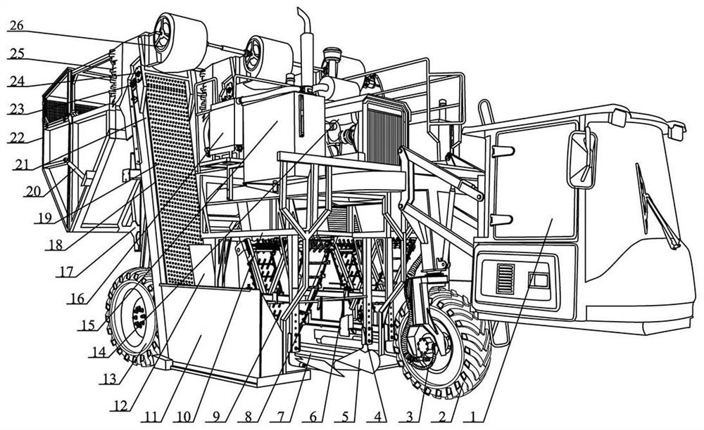 Flat pressing type upper tobacco leaf harvesting machine