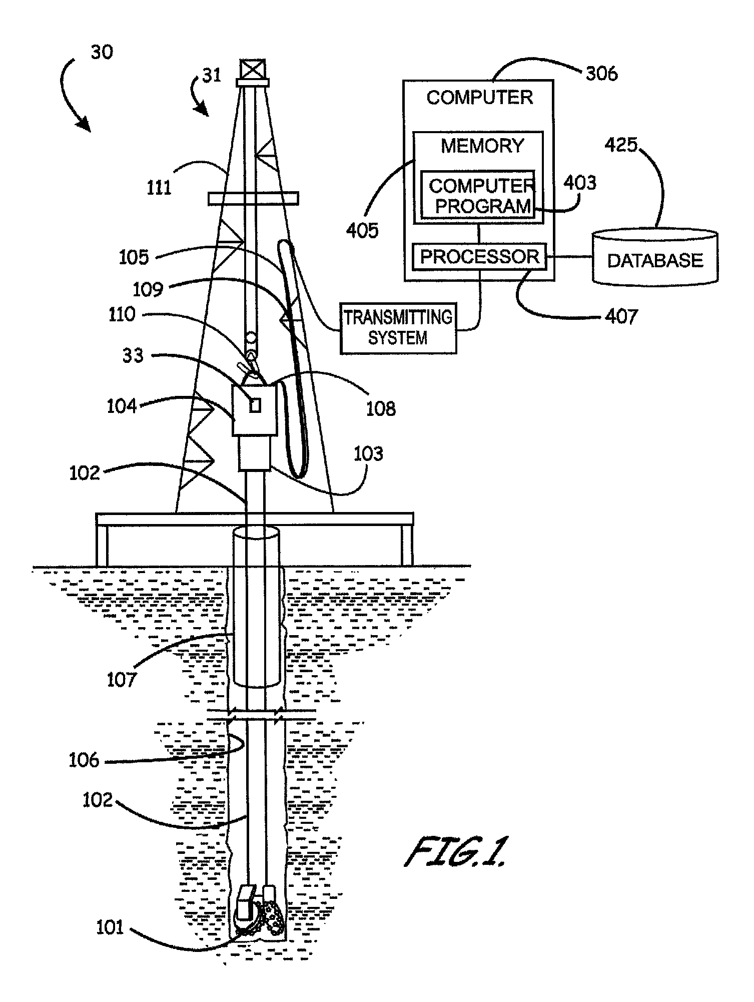 Apparatus for evaluating rock properties while drilling using drilling rig-mounted acoustic sensors