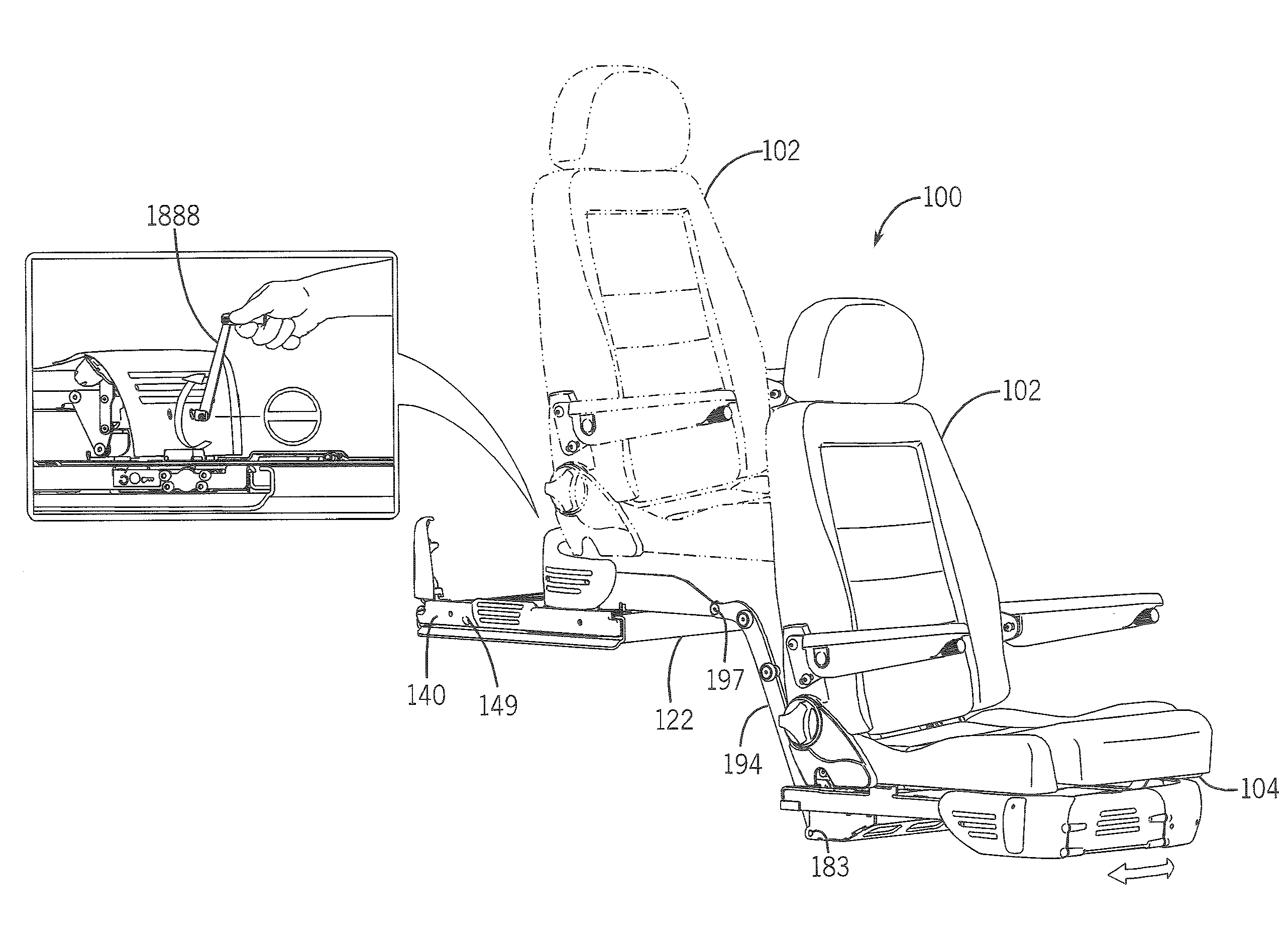 Articulated seating system