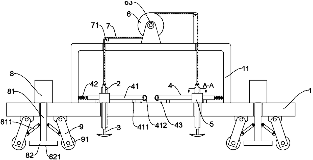 Manhole cover lifting device with steering mechanism