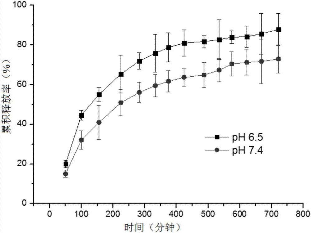 pH sensitive hydrogel as well as preparation method and application thereof