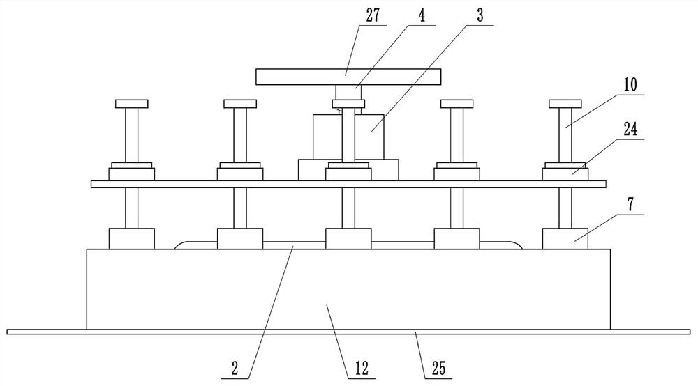 Pavement water seepage test sealing material laying device