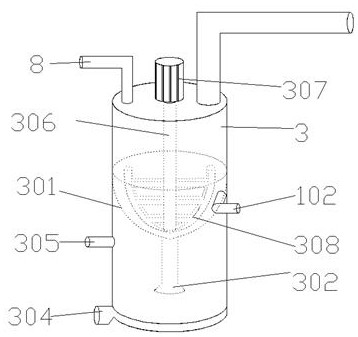 Dust removal device for cooling smelting furnace flue gas by utilizing wastewater