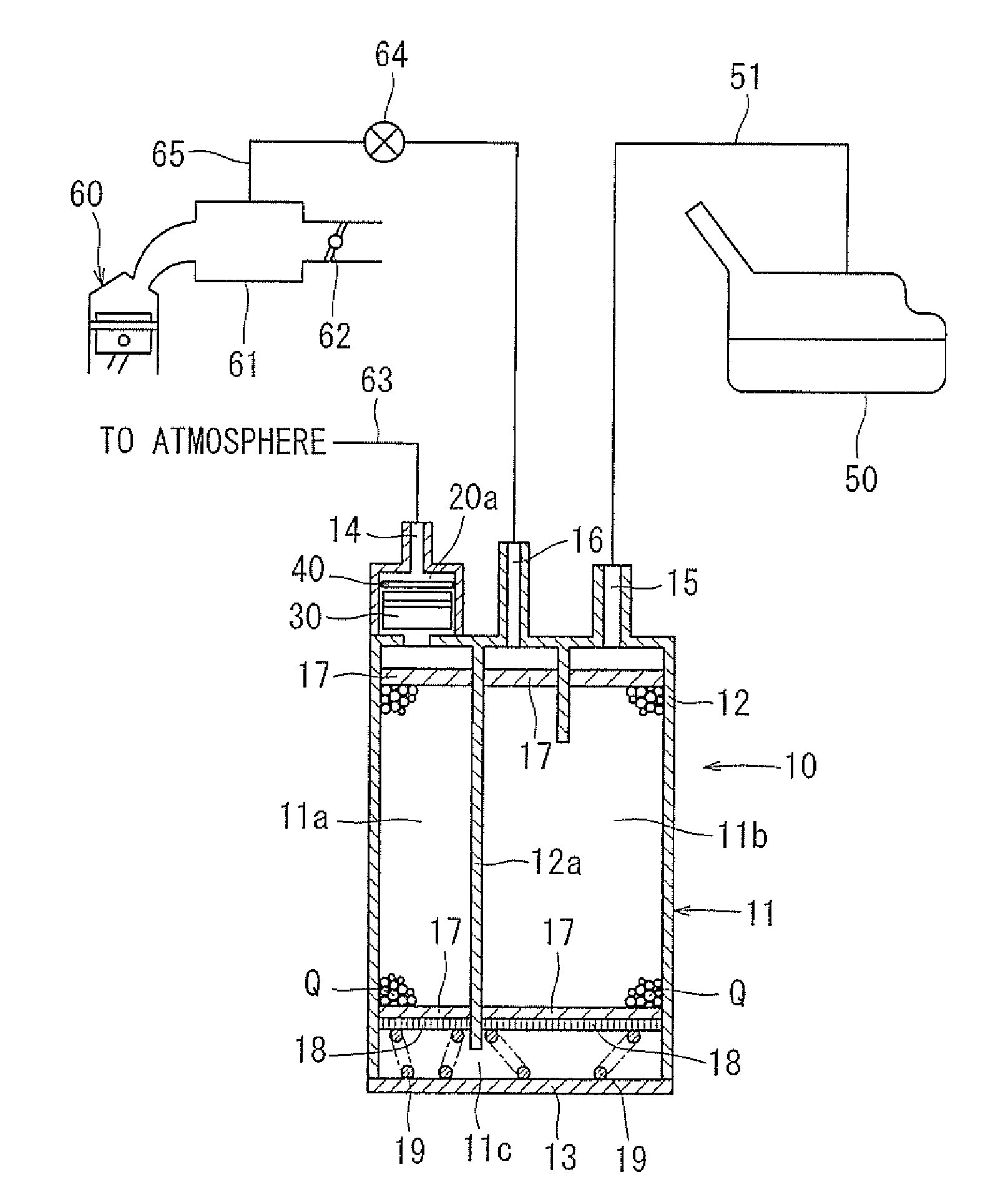 Vaporized fuel processing apparatus