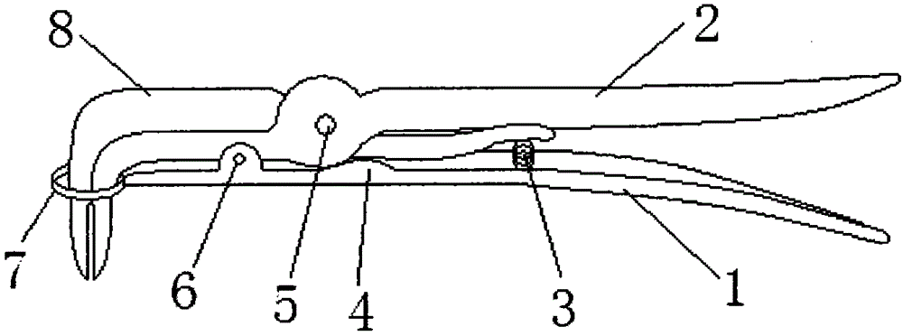 Pry force type tooth extraction forceps