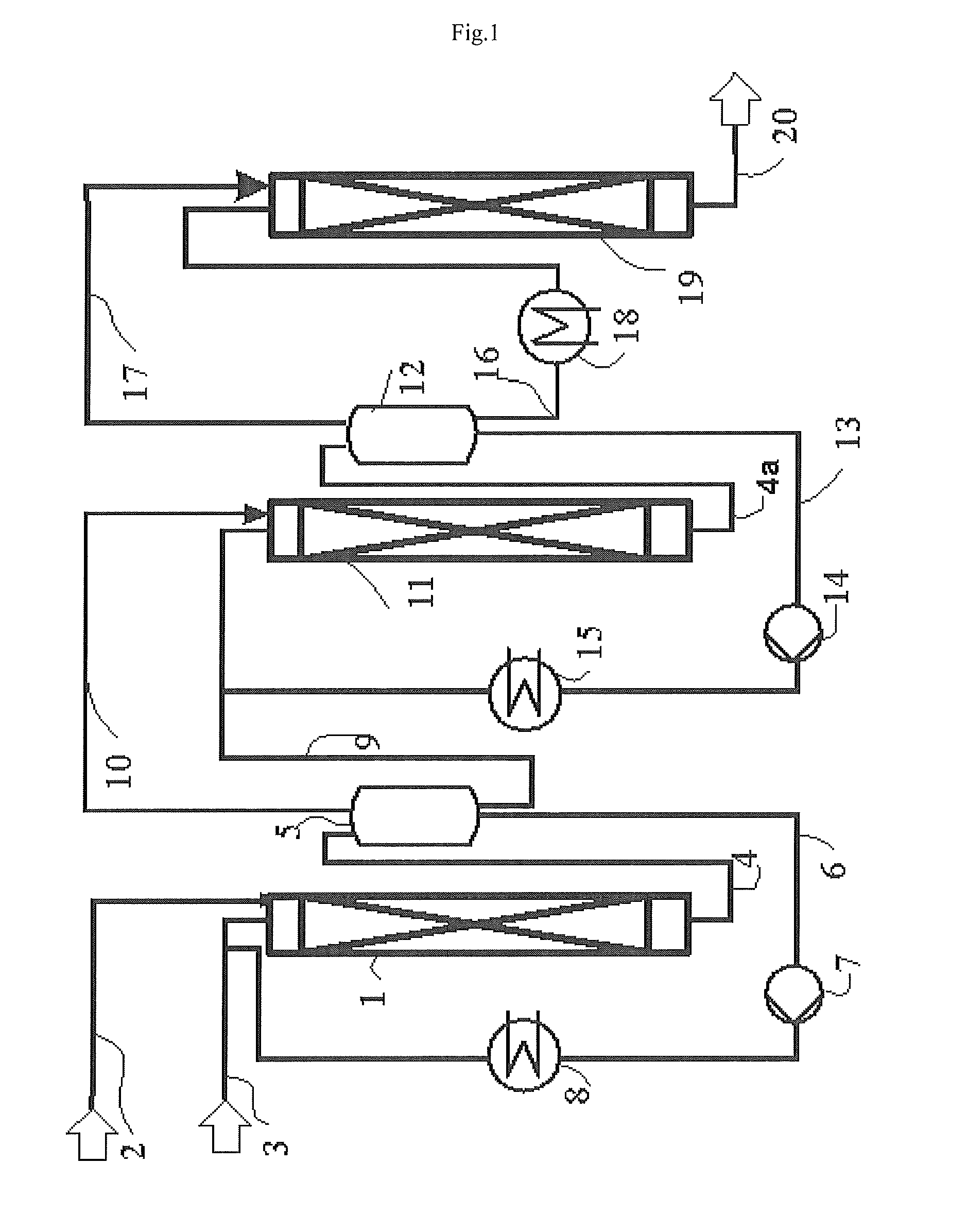 Method for producing 1,2-propandiol by hydrogenation in at least three successive reactors