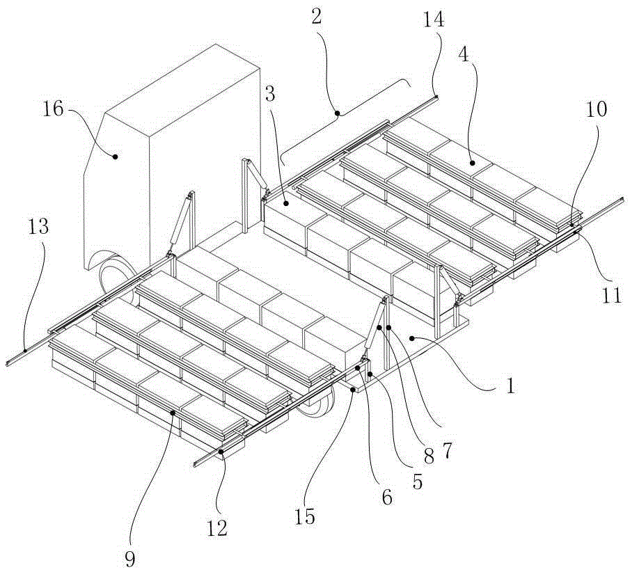 Unfolded type beekeeping platform