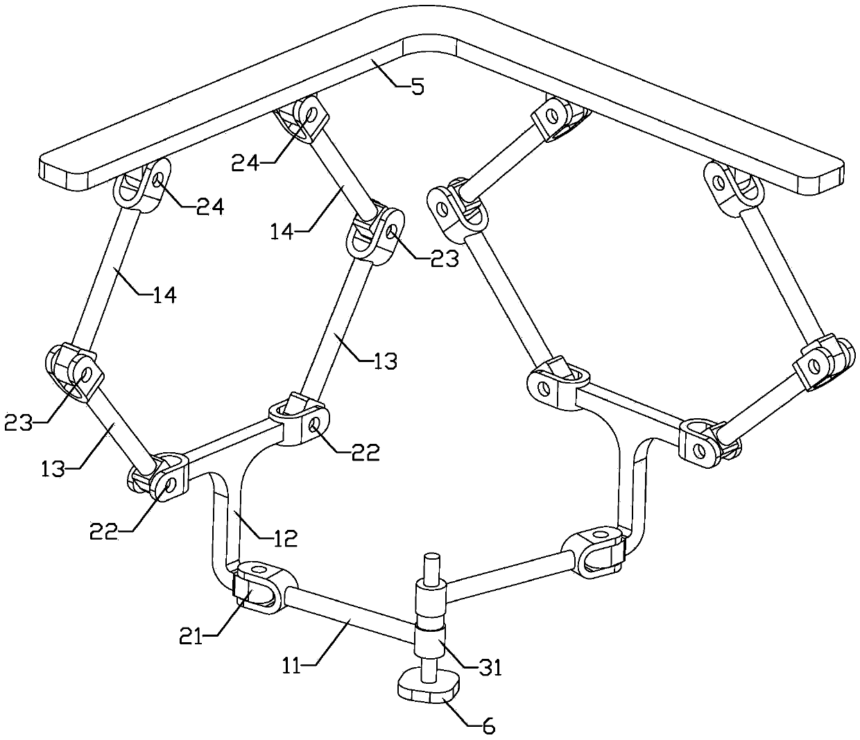 Four-freedom-degree parallel sorting robot driven by rotation pairs