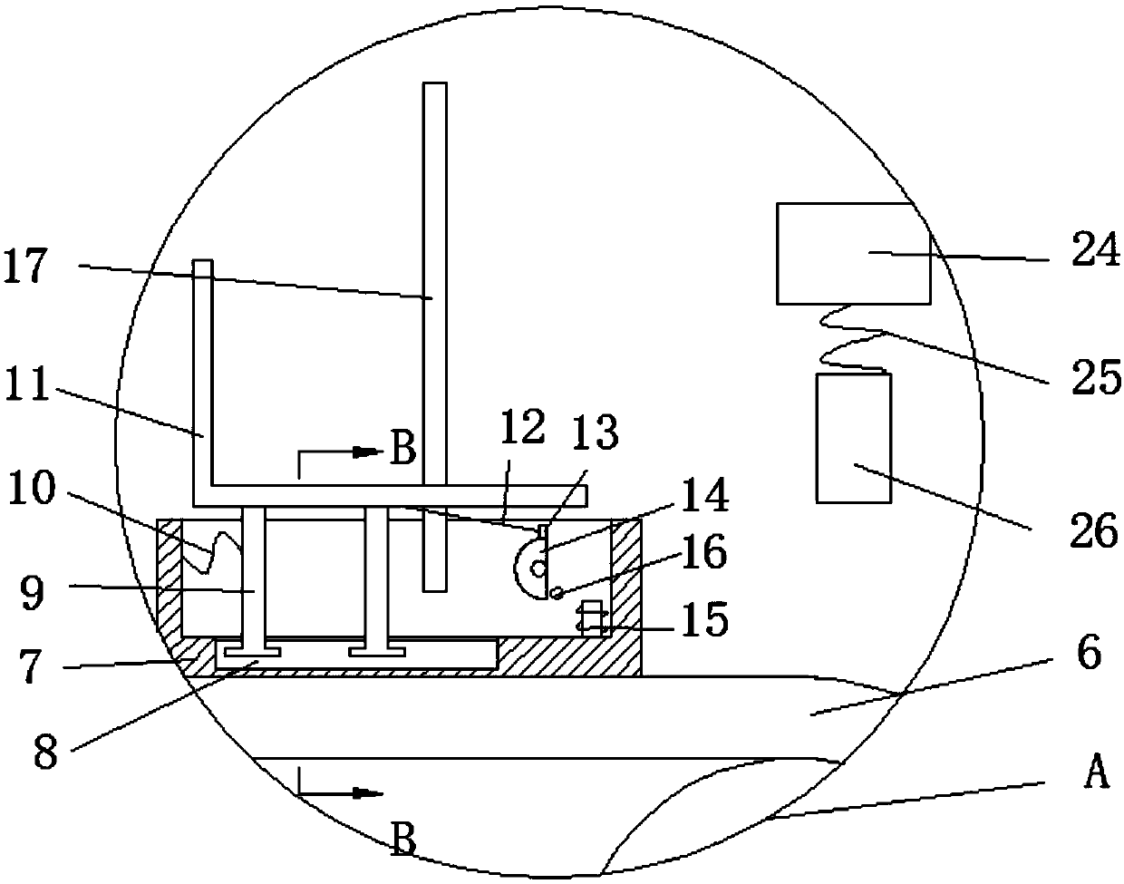 A transmission device for a peach splitter