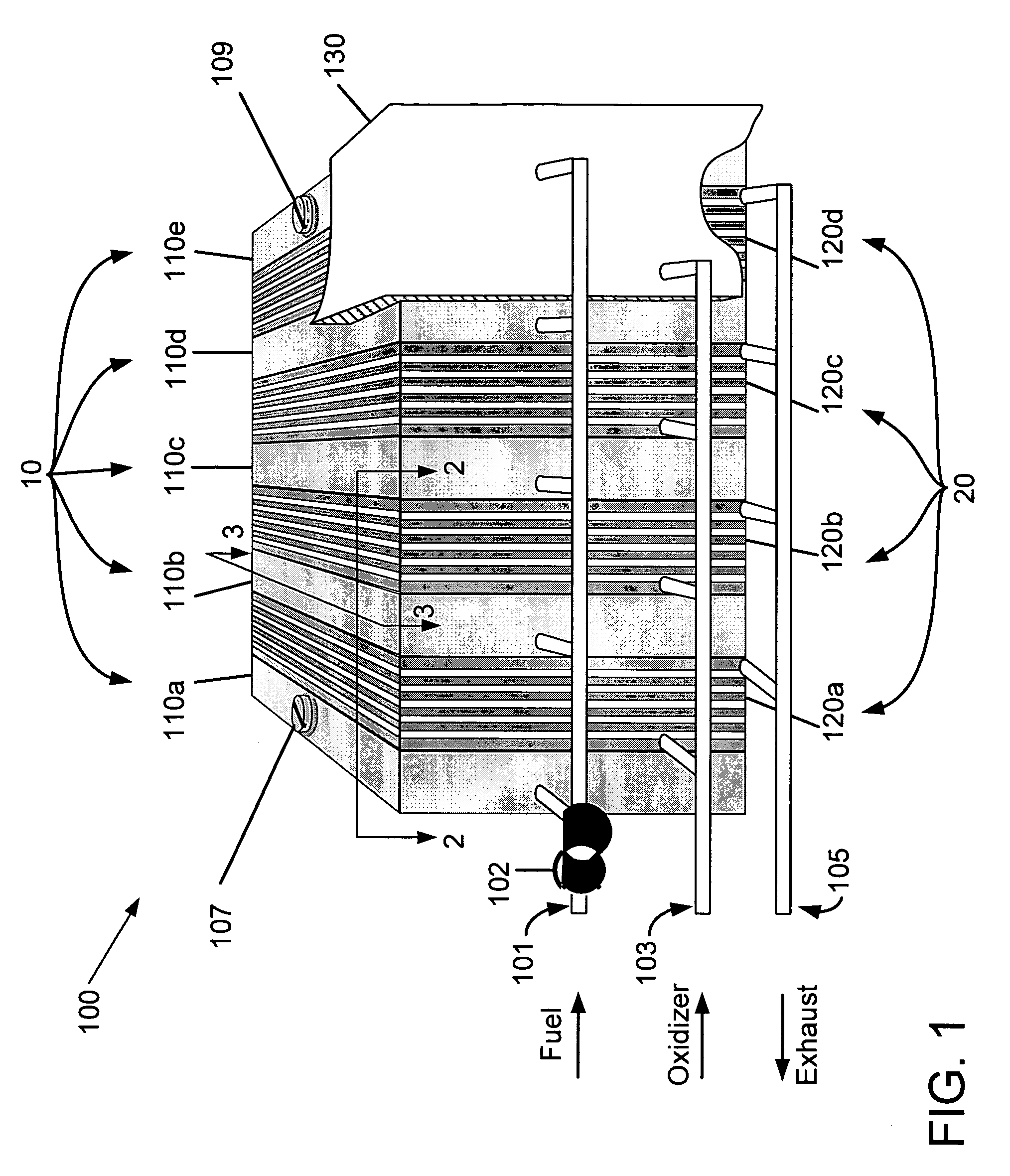 Hydrogen storage and integrated fuel cell assembly