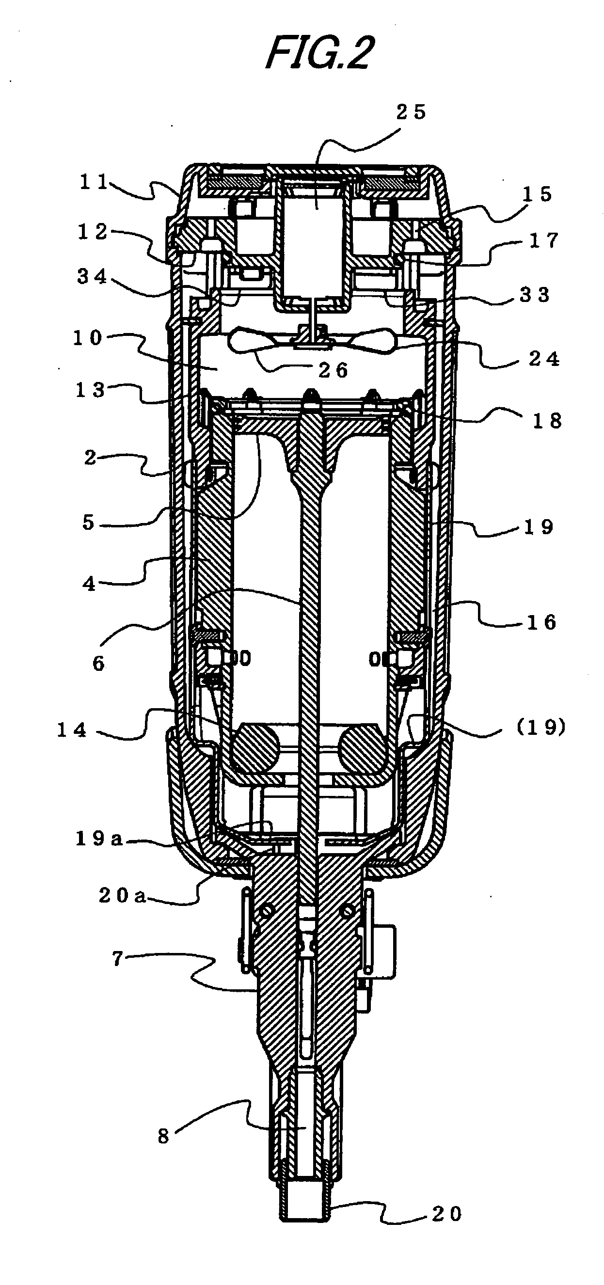 Gas combusion-type impact device