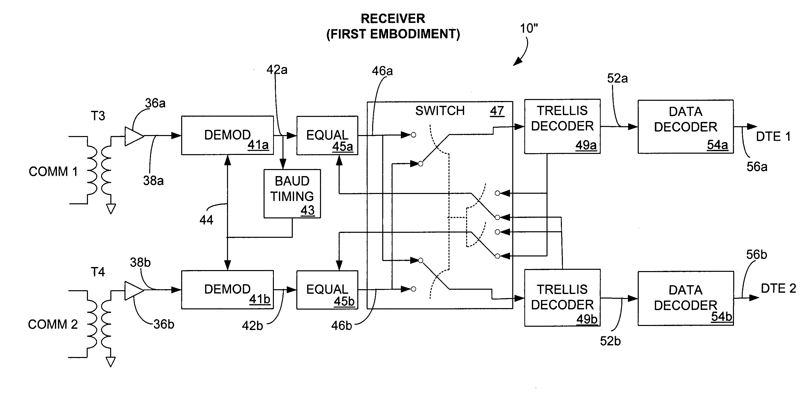 Space diversity trellis interleaver system and method